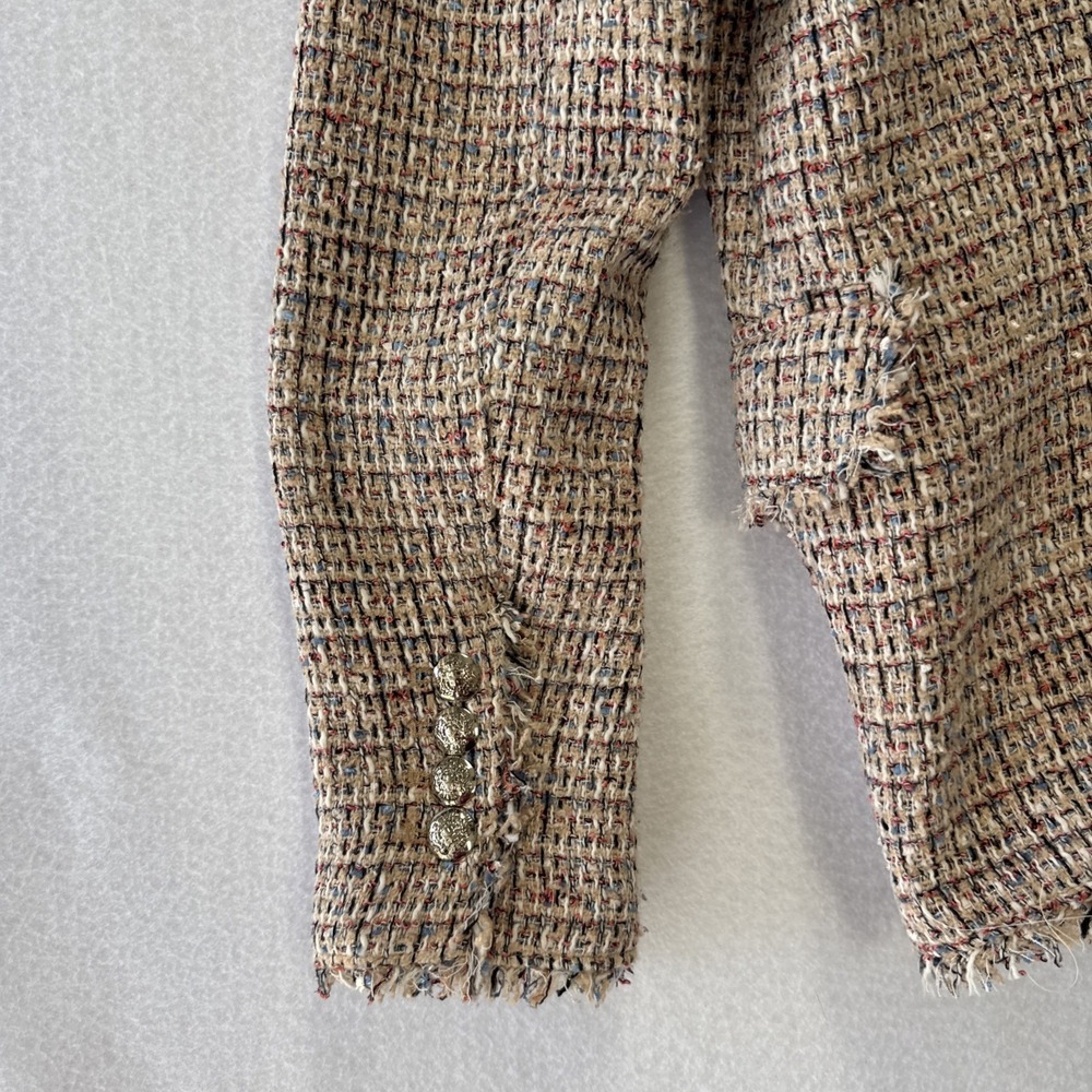 White House Black Market Pink Tweed Double Breasted Blazer Jacket - 10 - Picture 6 of 10